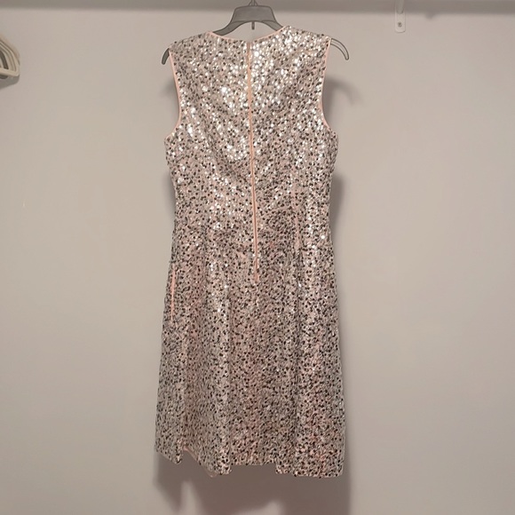 NWT Kate Spade Blush Pink Sequin Fit & Flare Dress - Picture 6 of 9